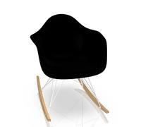 Eames Plastic Arm Rocking Chair RAR Rocking Chair Vitra maple yellowish - chrome - black