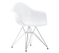 Eames Plastic DAR Dining Chair White/ Chrome