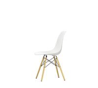 Eames Plastic DSW Dining Chair White/ Golden Maple