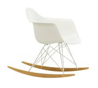 Eames Plastic RAR Armchair White/ Golden Maple