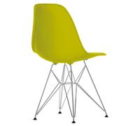 Eames Plastic Side Chair DSR Chair Vitra Chrome Mustard
