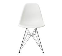 Eames Plastic Side Chair DSR Chair Vitra Chrome-White