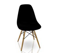Eames Plastic Side Chair DSW Chair Vitra Ash honey colored - deep black