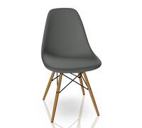 Eames Plastic Side Chair DSW Chair Vitra Ash honey colored - Granite grey