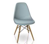 Eames Plastic Side Chair DSW Chair Vitra Ash honey colored - Ice grey