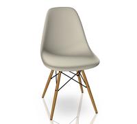 Eames Plastic Side Chair DSW Chair Vitra Ash honey colored - pebble stone