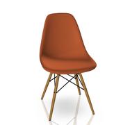 Eames Plastic Side Chair DSW Chair Vitra Ash honey colored - rust orange