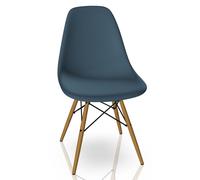 Eames Plastic Side Chair DSW Chair Vitra Ash honey colored - Sea blue