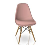 Eames Plastic Side Chair DSW Chair Vitra Ash honey colored - tender pink