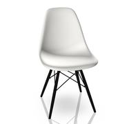 Eames Plastic Side Chair DSW Chair Vitra Maple black - White