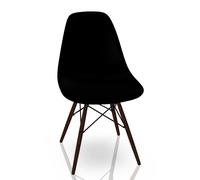Eames Plastic Side Chair DSW Chair Vitra Maple dark-Deep black