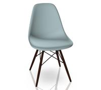 Eames Plastic Side Chair DSW Chair Vitra Maple dark - Ice grey