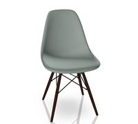 Eames Plastic Side Chair DSW Chair Vitra Maple dark - Light grey