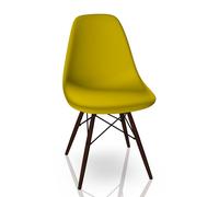 Eames Plastic Side Chair DSW Chair Vitra Maple dark - Mustard