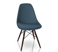 Eames Plastic Side Chair DSW Chair Vitra Maple dark - Sea blue