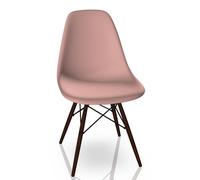 Eames Plastic Side Chair DSW Chair Vitra Maple dark - tender pink