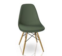 Eames Plastic Side Chair DSW Chair Vitra Maple yellowish - forest