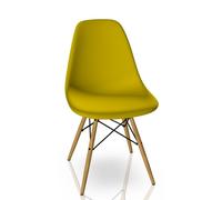 Eames Plastic Side Chair DSW Chair Vitra Maple yellowish - Mustard