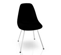 Eames Plastic Side Chair DSX Chair Vitra Chrome - Deep black