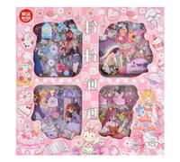 EAMOTOL 100 Sheets Kawaii Girls Stickers Kit for Journaling - Cute Sweet Cartoon PET Transparent Collage Scrapbooking Supplies Sticker Decal for Junk Journals Handbook Laptop Cards DIY Arts Crafts