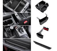 Eamplest 4PCS Center Console Organizer for 2024 2025 Jeep Wrangler JL JLU 4XE and Gladiator JT Accessories Gear Shift Side Tray Organizer,Hanging Armrest Storage Box