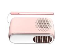 EAmrfvqt Fan Small Belt, Bladeless Desk Fan Air Circulation 13.3x6.1x3.5cm Multicolor ABS(Pink)