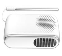 EAmrfvqt Fan Small Belt, Bladeless Desk Fan Air Circulation 13.3x6.1x3.5cm Multicolor ABS(White)
