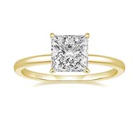 EAMTI 2CT 925 Sterling Silver Engagement Rings Princess Cut Cubic Zirconia CZ Wedding Promise Rings for Her Stunning Wedding Bands for Women Size 3-11, 5, Sterling Silver, Cubic Zirconia