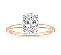 EAMTI 3CT 925 Sterling Silver Engagement Rings Oval Cut Solitaire Cubic Zirconia CZ Wedding Promise Rings for Her Wedding Bands for Women Size 3-11, Metal, Cubic Zirconia