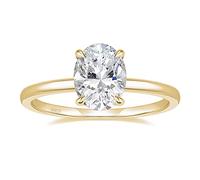 EAMTI 3CT 925 Sterling Silver Engagement Rings Oval Cut Solitaire Cubic Zirconia CZ Wedding Promise Rings for Her Wedding Bands for Women Size 3-11, Sterling Silver, Cubic Zirconia