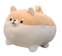 eamve 40cm Stuffed Animal Shiba Inu Plush Pillow Toy, Shiba Inu Plush Soft Toy,Cute Corgi Plush Soft Pillow Shiba Inu Plushies,Shiba Inu Pet Pillows Doll Dog for Kids Boys Girls Birthday Gifts (40cm)