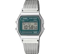 Casio Vintage A158WEM-3EF - Unisex - 33 mm - Digital - Quartz - Plexi Glass Green 33 mm