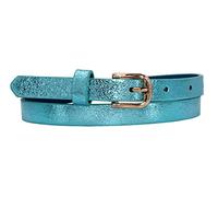 EANAGO Girls Belt 3-12 Years - Turquoise Glitter Kids Belt, Vegan & Adjustable - Fits Waists 20.5-26.5" - Easy Buckle, Lovely Gift for Birthday, Christmas or Everyday Outfits