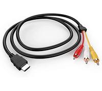 Eanetf HDMI to RCA Cable, 1080P 5ft/1.5m HDMI Male to 3-RCA Video Audio AV Cable Connector Adapter Transmitter for TV HDTV DVD