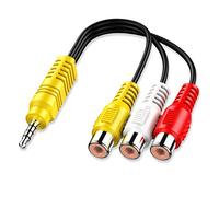 XIAOLIN Video AV Component Adapter Cable Replacement for TCL TV, 3 RCA to AV Input Adapter - 23CM/9in