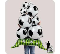 Eanjia 2pcs Soccer Trophy Balloons, 60in Large World Cup Trophy Foil Standing Balloons, Soccer Ball Balloon for Soccer Party Decorations, Birthday, Sports Themed Celebrations (Standing soccer L, 2)