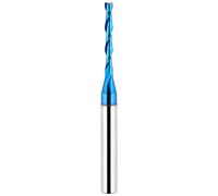 EANOSIC Extra Long CNC Spiral Router Bits with Up Cut 1/8 inch Cutting Diameter, 1/4 inch Shank Solid Carbide End Mill with Nano Coating for Wood Cut, Carving (3 inch Extra Long)