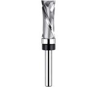 EANOSIC Extra Long Compression Flush Trim Router Bit 1/4" Shank with Top Bearing, 1/2" Cutting Diameter Spiral Pattern Template Router Bit for CNC Woodworking Edge Trimming