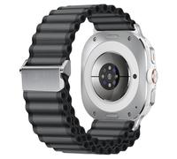 EANWireless for Galaxy Watch 7 Ultra Band 47mm,Off-road Nylon Fabric Strap with Silver Metal Buckle Replacement Accessory Compatible for Samsung Galaxy Watch Ultra Trail Band, Dark Grey