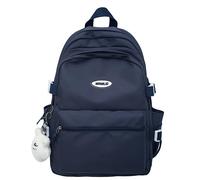 eaonitu Kawaii Cute Plush Pendant Backpack Aesthetic Casual Travel Work Backpack 36-55L, navy