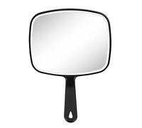 Eaoundm Makeup Hand Mirror Large Hand Mirror Salon Square Black 6.9" x 10"