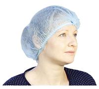 EAP Pleated Mob Caps - 500 x Blue Lightweight Double Elasticated Spun Bonded Polypropylene Hair Nets