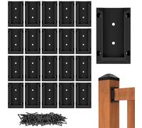 Eapele 20pcs Deck Railing Brackets Connectors for 2x4 Railing Wood Post with 120pcs Wood Screws