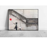 EAPoster Banksy Girl with the Red Balloon wall art Print on Paper print A3 Print Only (42x30cm)