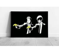 EAPoster Banksy Pulp fiction Yellow Banana guns Ready to Hang Wall Art Print Framed Picture print A1 Print Only (84x59cm)