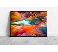 EAPoster Colourful Rainbow Surreal Sunset Sunrise Abstract Multicolour Fantasy Landscape Wall Art Print on Paper print A2 Print Only (59x42cm)
