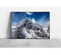EAPoster Himalayan mountains blue skies over mount Everest Ready to Hang Wall Art Print Framed Picture print A2 Print Only (59x42cm)
