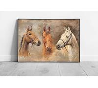 EAPoster Print on Paper we were kings Horse Art Ready to Hang Wall Art Print Framed Picture print Brown Frame 20x16In (51x41cm)