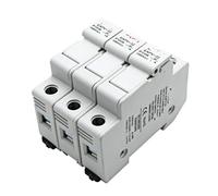 EAPV-32-1/2/3/4P Din Rail Solar photovoltaic DC Fuse Holder with Indicator Light Suitable for 10 * 38mm DC photovoltaic(Eapv-32-3p,10A)