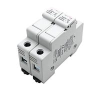 EAPV-32-1/2/3/4P Din Rail Solar photovoltaic DC Fuse Holder with Indicator Light Suitable for 10 * 38mm(Eapv-32-2p,15A)